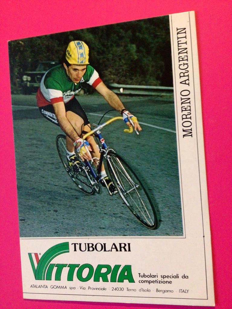 wielerkaart 1984  team sammontana de rosa  moreno argentin, Verzenden, Zo goed als nieuw