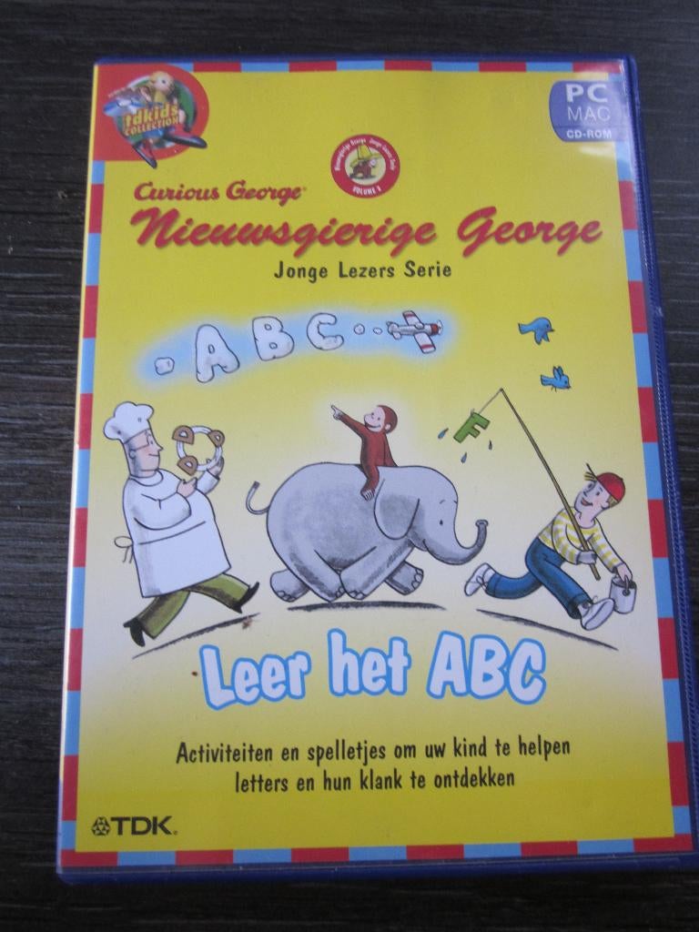 PC cd- rom van Nieuwsgierige George: leer het ABC, Puzzel en Educatief, Gebruikt, 1 speler, Ophalen of Verzenden