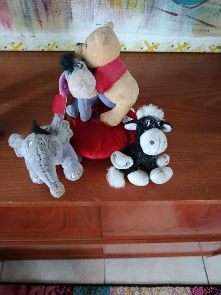 set van kleine knuffelbeesten en 1 pluche sleutelhanger, Ophalen, Gebruikt