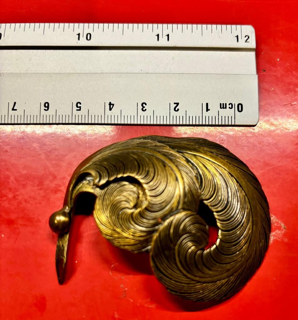 Ancienne broche plaqué or, Enlèvement ou Envoi, Or, Utilisé, 4 à 7 cm