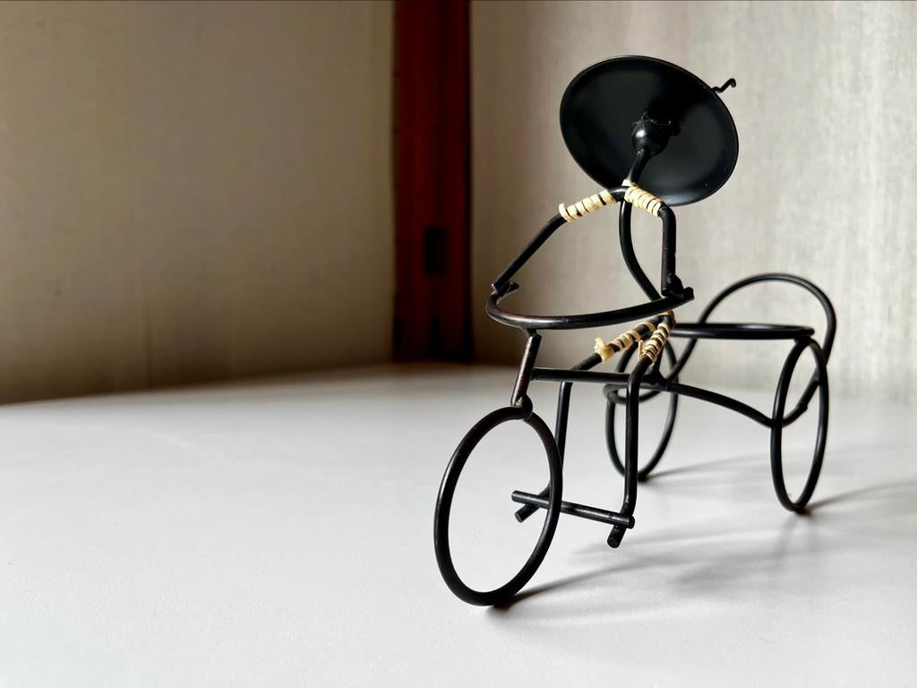 Afrikaanse Driewieler | Metalen fiets kaarshouder/bloempot, Ophalen of Verzenden