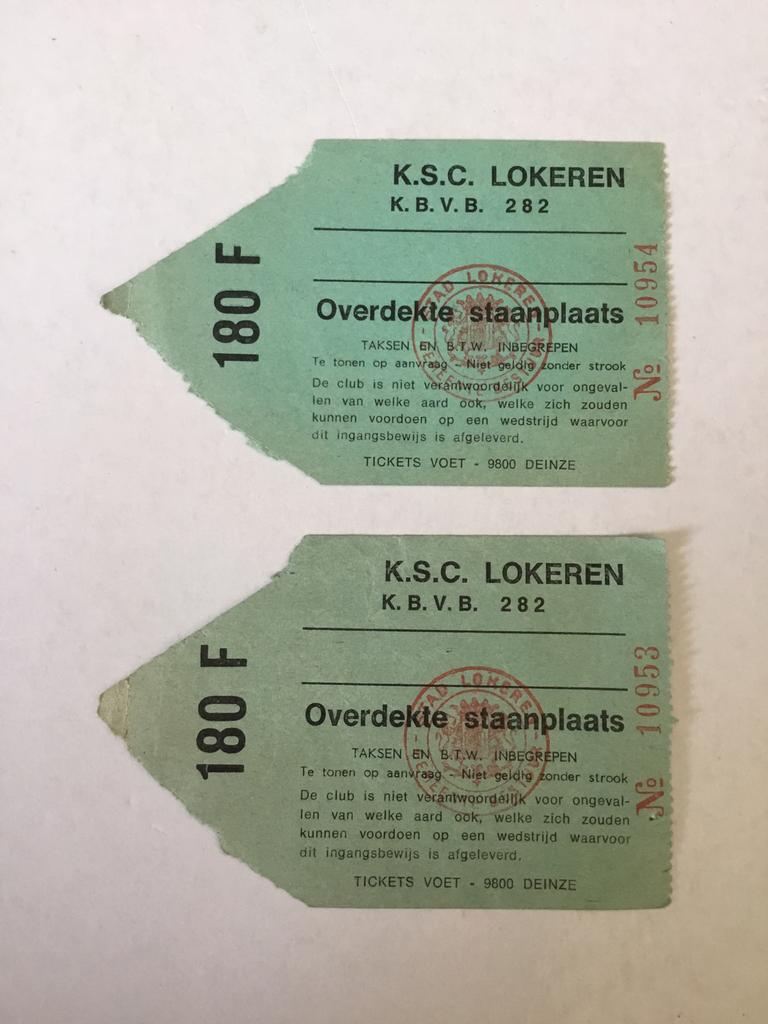 Twee tickets KSC Lokeren