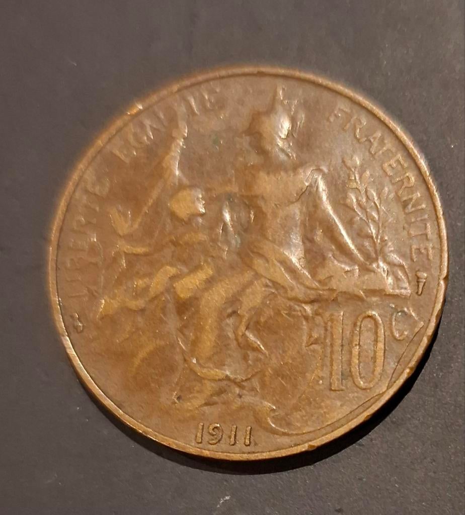 10 cent Frankrijk 1911, Ophalen of Verzenden, Frankrijk, Losse munt