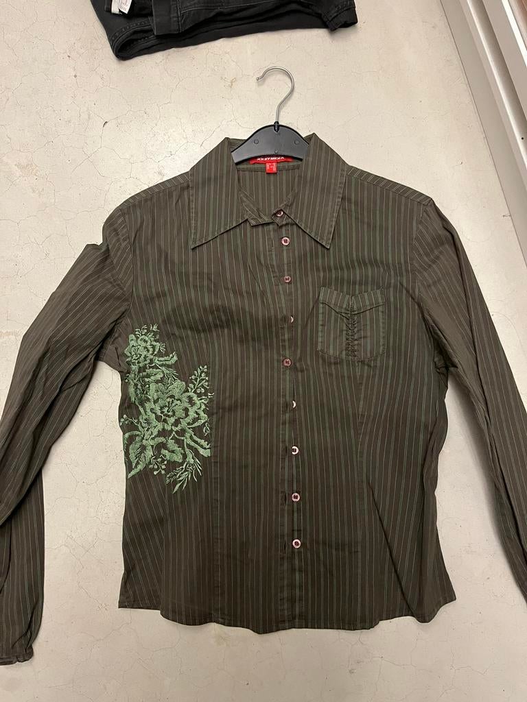 Mexx chemisier marron vert Taille 44 4€, Enlèvement ou Envoi, Comme neuf, Taille 42/44 (L), Brun