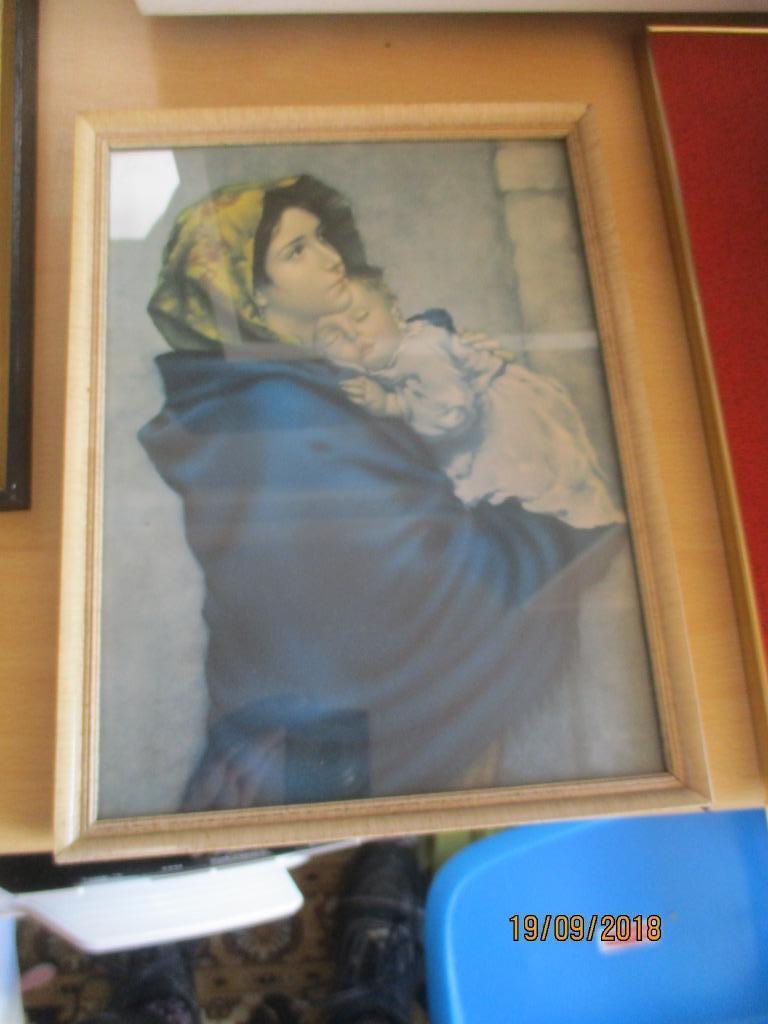 vintage 2 kadertjes met print van henner, mooie staat, Ophalen of Verzenden, Overige typen
