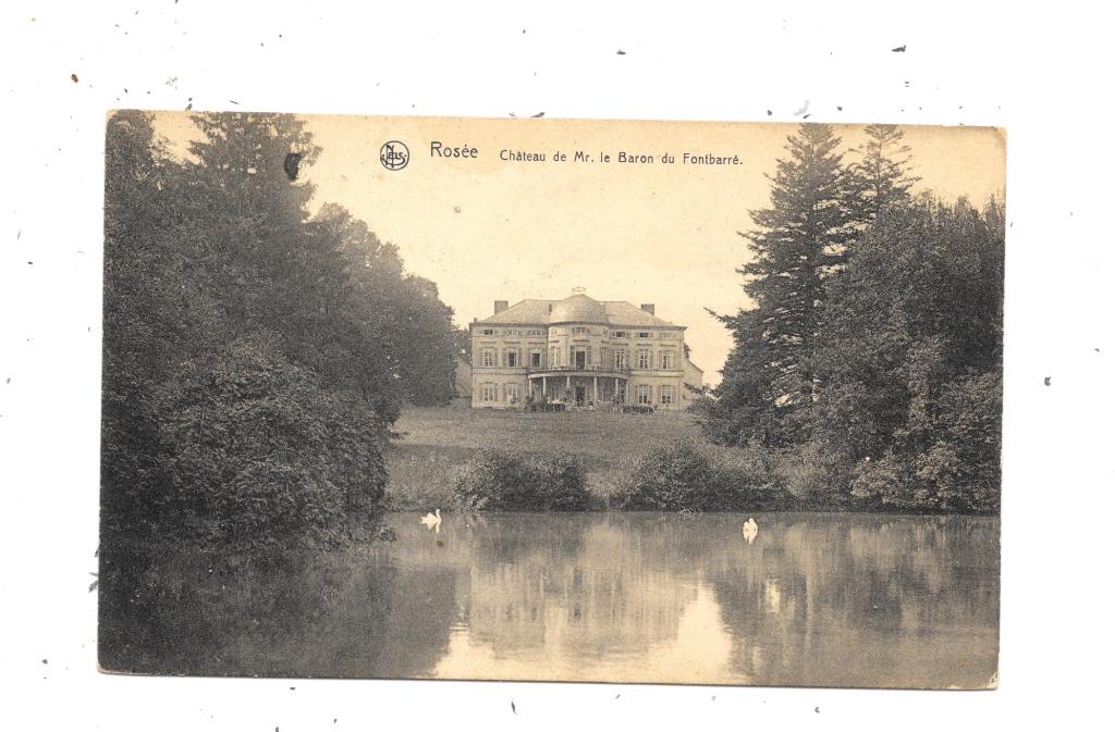 Rosée NA3: Château de Mr le Baron du Fontbarré, Collections, Envoi, 1920 à 1940, Non affranchie, Namur