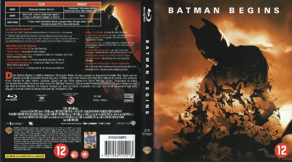 batman begins (blu-ray) neuf, Enlèvement ou Envoi, Comme neuf, Action