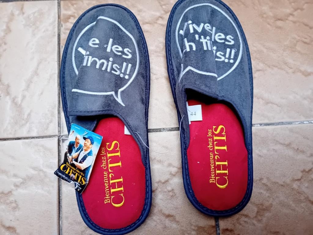 Pantoufles Bienvenue chez les chtis, Neuf, Autres couleurs, Bienvenue chez les chtis, Pantoufles