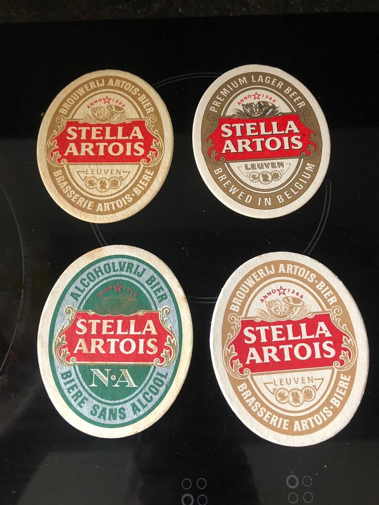 STELLA ARTOIS viltjes lot van 24  (5 foto's), Enlèvement ou Envoi, Utilisé, Sous-bock, Stella Artois
