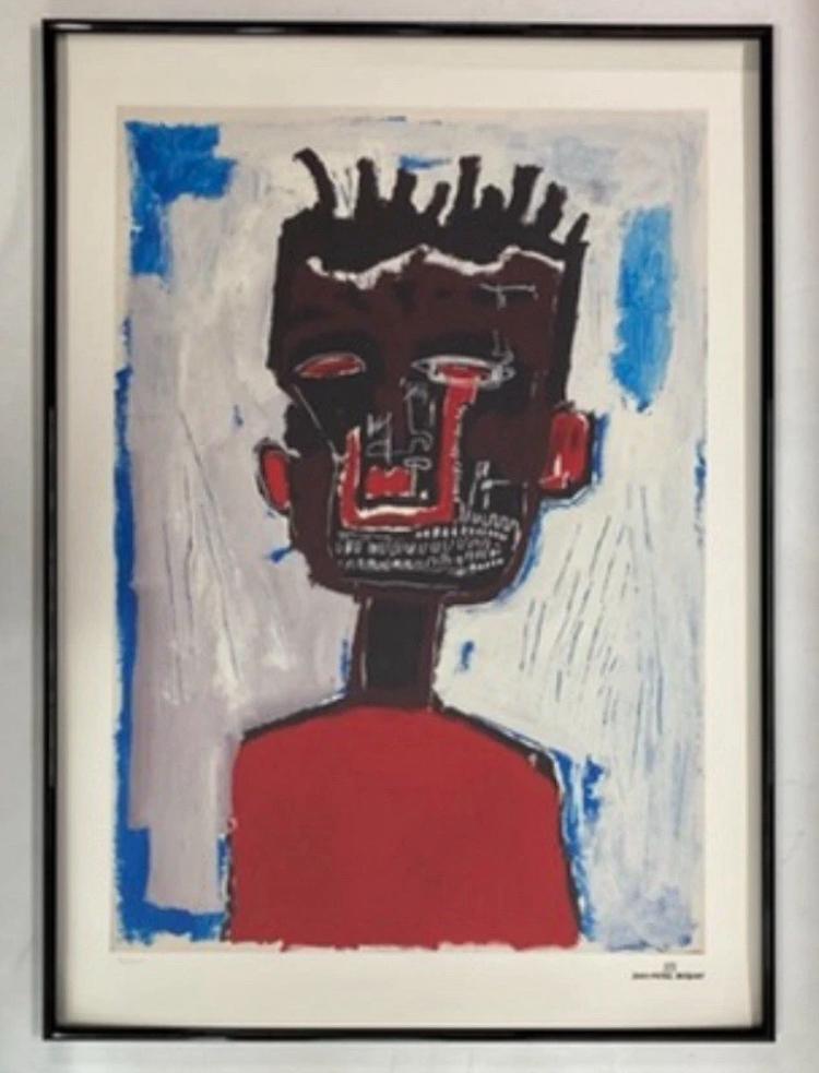J-M Basquiat : lithographie 50 par 70. Vendue encadrée, Enlèvement ou Envoi