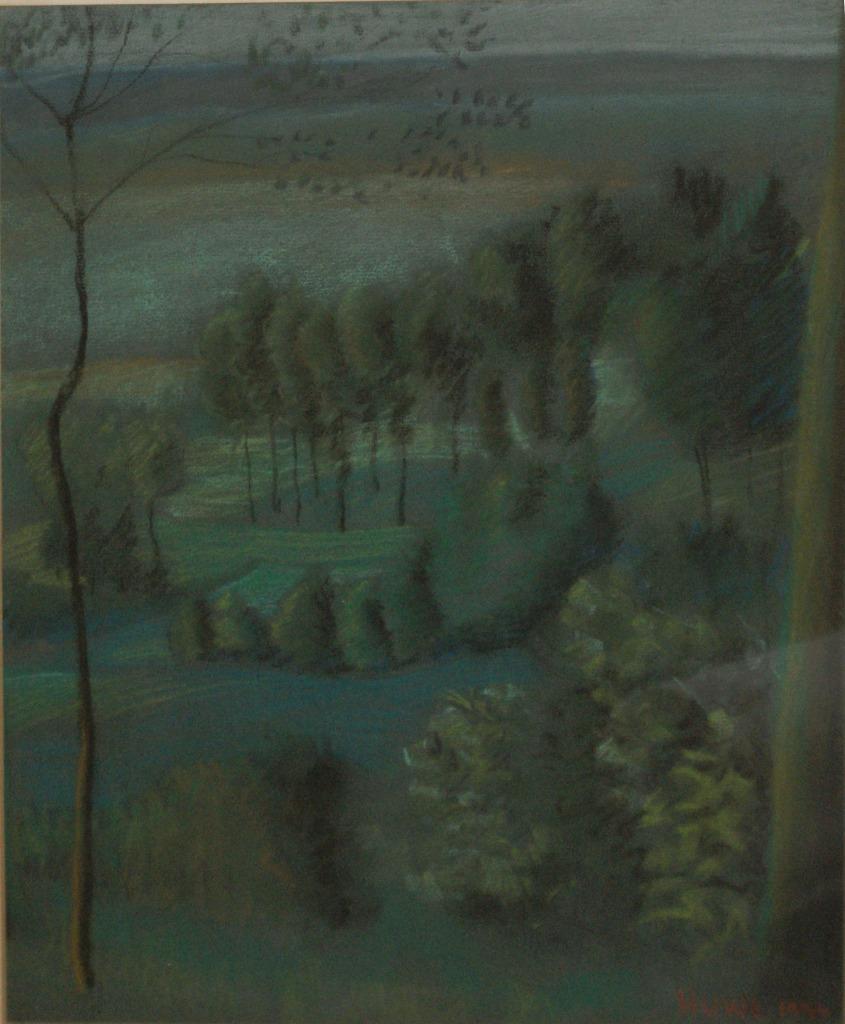 Paul Huwé (1913-1990): Landschap 1953 (49 x 59cm), Antiek en Kunst, Ophalen of Verzenden