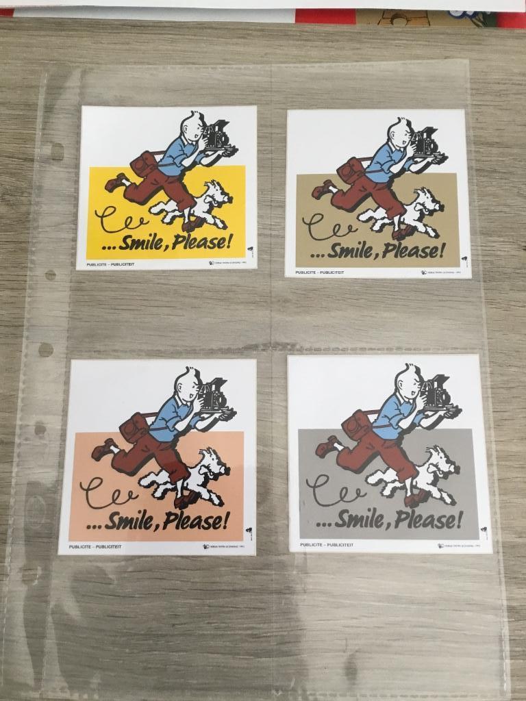 4 stickers Kuifje - Color Star Benelux 1992, Verzamelen, Verzenden, Kuifje, Nieuw, Plaatje, Poster of Sticker
