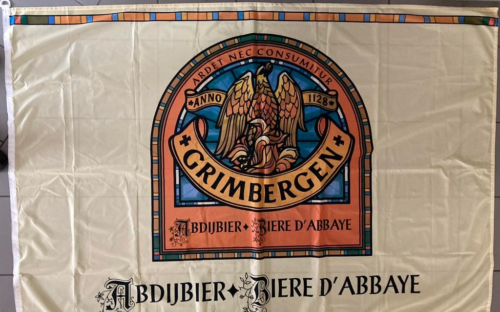 Abdijbier Grimbergen vlag, Verzamelen, Biermerken, Ophalen of Verzenden, Zo goed als nieuw