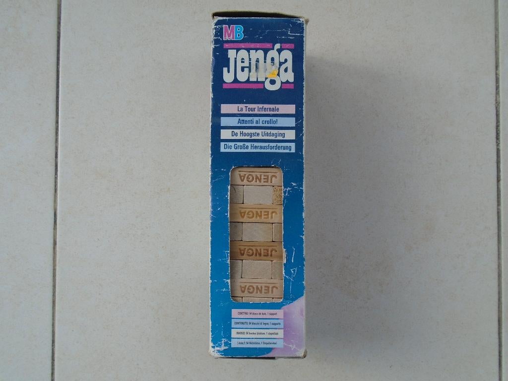 jeu de société -Jenga - MB, Trois ou quatre joueurs, Enlèvement ou Envoi, Utilisé, MB