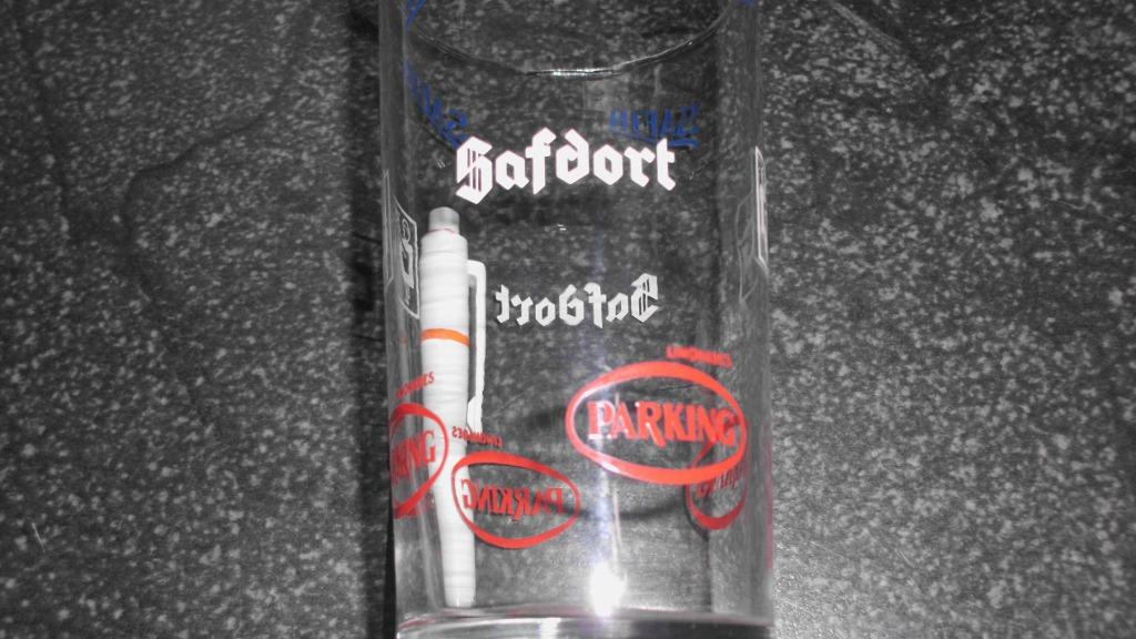 oud glas uit Aalst Safdort Parking, Verzamelen, Ophalen of Verzenden, Zo goed als nieuw, Glas of Glazen