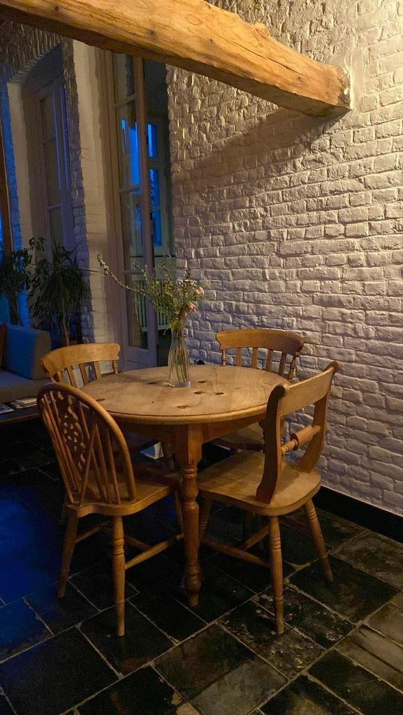 Zware houten tafels vierkant & rechthoekig (rond verkocht)., Ophalen, Gebruikt, Rechthoekig