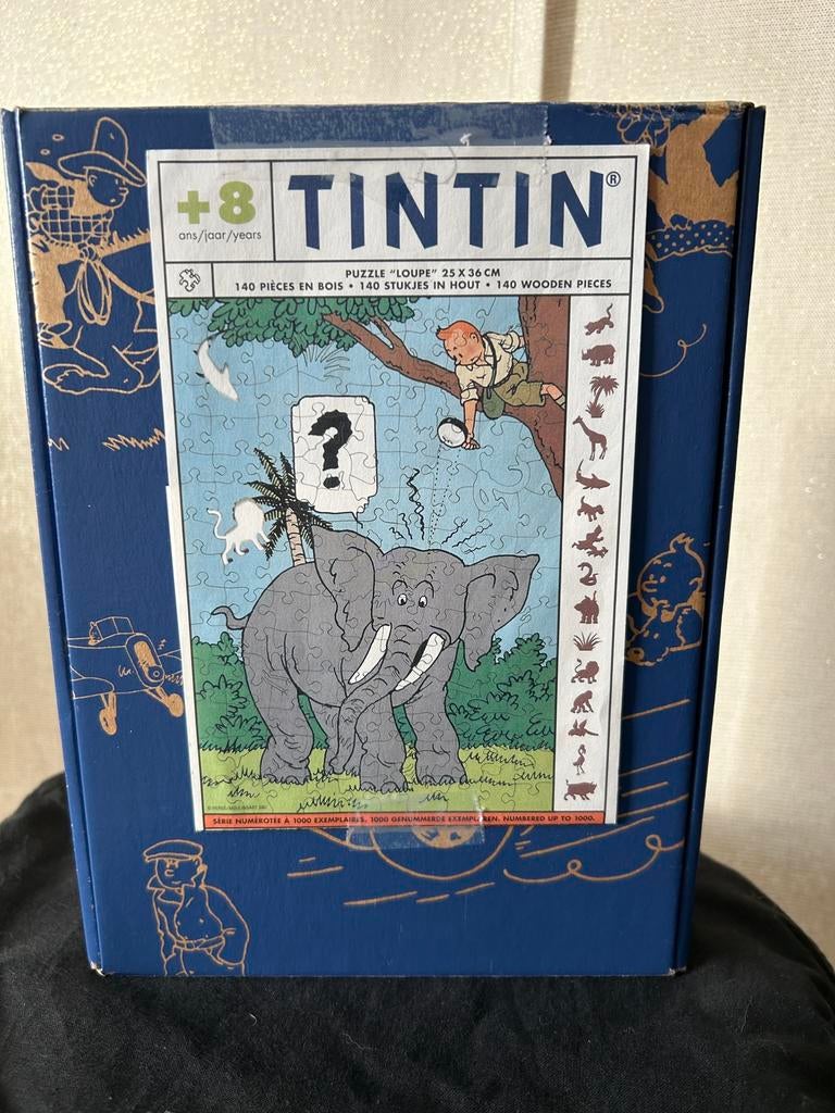Puzzel Kuifje vergrootglas gelimiteerde editie, Ophalen of Verzenden, Kuifje, Zo goed als nieuw