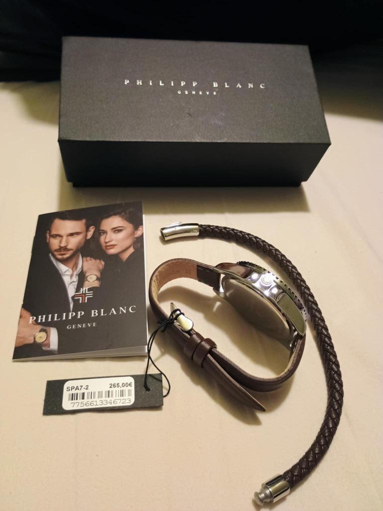 Ensemble montre et bracelet Philipp Blanc, Autres marques, Cuir, Enlèvement, Autres matériaux
