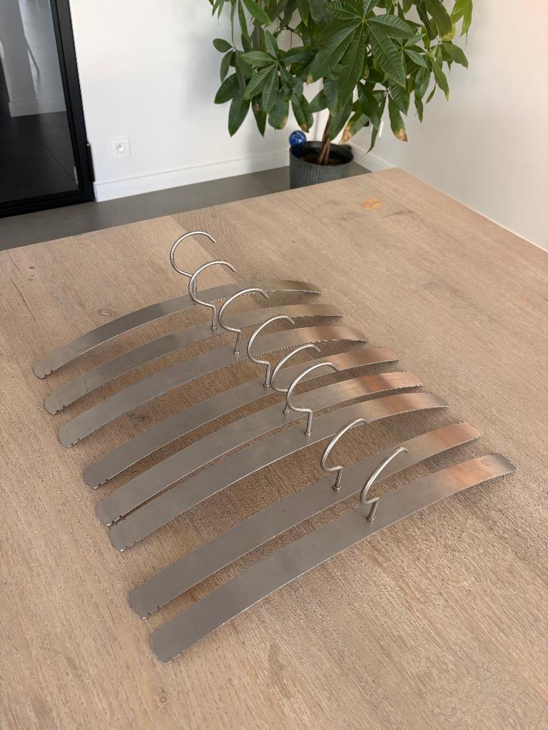 Inox kleerhangers 9 stuks, Ophalen, Zo goed als nieuw, Metaal, Kinderen en Volwassenen