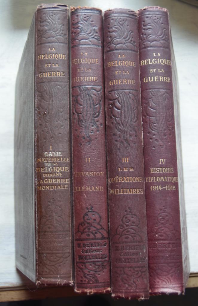 La Belgique et la guerre. Tomes 1,2,3,4., Livres, Enlèvement ou Envoi, 20e siècle ou après, Utilisé