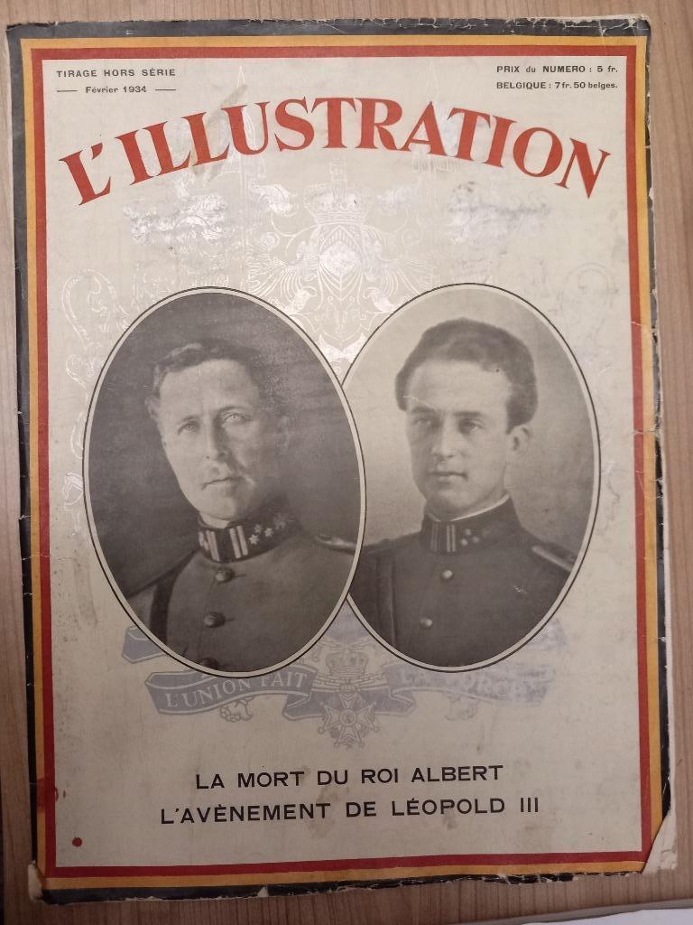 L'Illustration "La mort du Roi Albert" 1934, Verzamelen, Ophalen, Gebruikt, Tijdschrift of Boek