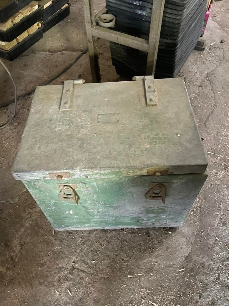 Antieke abl ijs koffer kist model 1952, Enlèvement, Utilisé, Métal