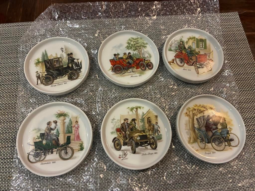 sous verres bareuther voitures anciennes oldtimer, Huis en Inrichting, Ophalen, Gebruikt, Glas of Kopje