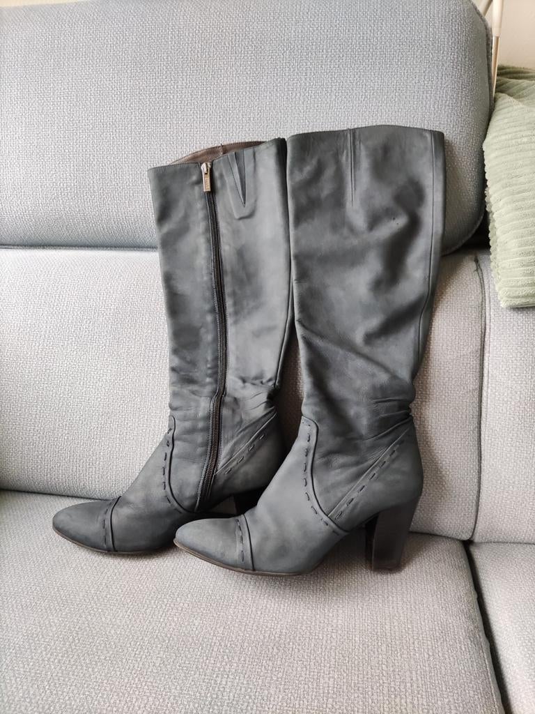 Nubuck laarzen van Zinda, Kleding | Dames, Schoenen, Hoge laarzen, Blauw, Ophalen of Verzenden, Zo goed als nieuw