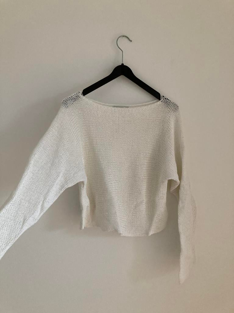 Pull blanc Sarah Pacini taille unique, Ophalen of Verzenden, Wit