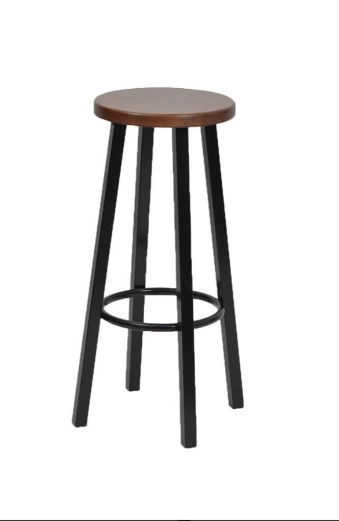 horeca vintage retro industriële krukken metaal hout zit, Ophalen of Verzenden, Nieuw, Hout, 60 tot 90 cm