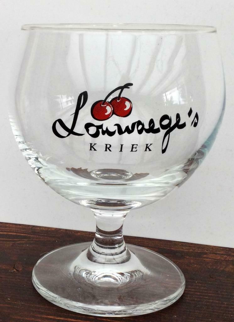 bier brouwerij glas Louwaege's kriek, Ophalen of Verzenden