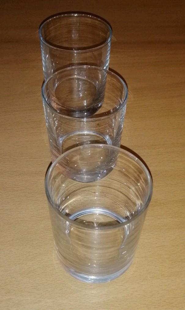 3 verres à eau droits, Enlèvement ou Envoi, Comme neuf