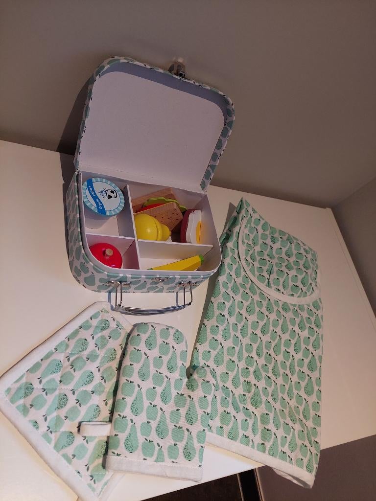 houten picknickset + keukenshort/ovenwant, Ophalen, Zo goed als nieuw, Overige typen