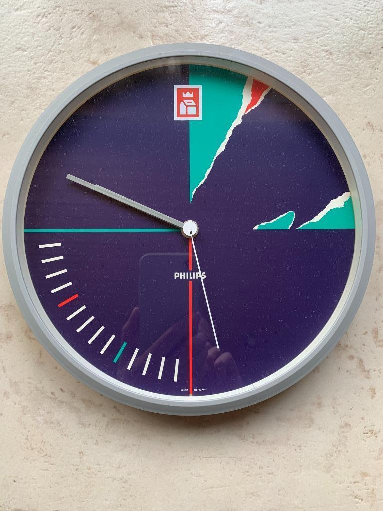 Vintage muurklok uit jaren '90 ASLK, Ophalen, Zo goed als nieuw, Analoog, Wandklok