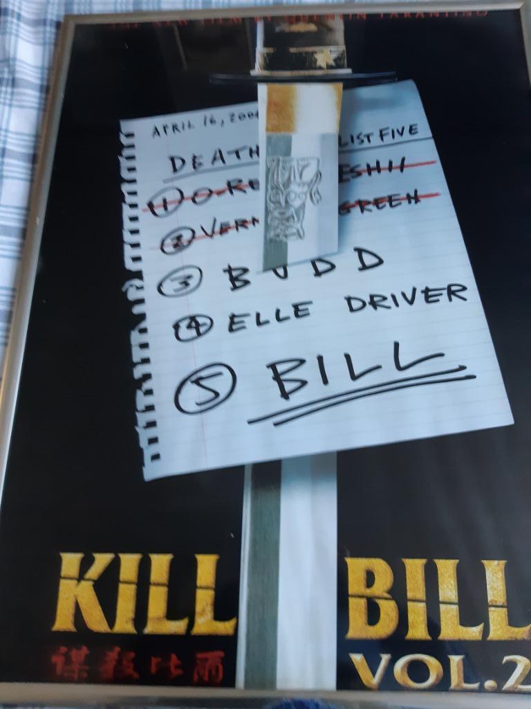 POSTER ENCADRÉ KILL BILL, Rectangulaire vertical, Avec cadre, Comme neuf, Enlèvement
