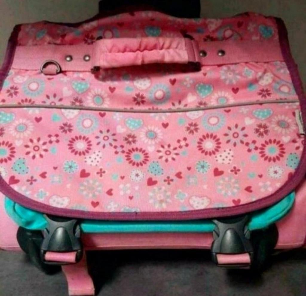 Kangouroo / schooltas -trolley, 40 à 50 cm, Enlèvement ou Envoi, Rose, 50 cm ou plus