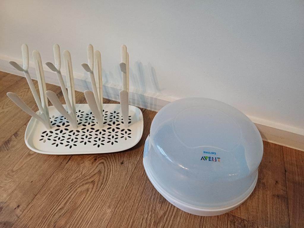 Sterelisator flessen + flessenrek Avent, Kinderen en Baby's, Ophalen, Gebruikt, Sterilisator