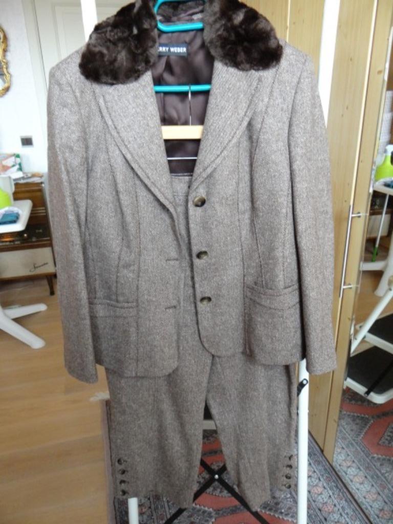Costume pantalon en tweed Gerry Weber Taille 44 (short) Coul, Taille 42/44 (L), Enlèvement ou Envoi, Brun, Gerry Weber