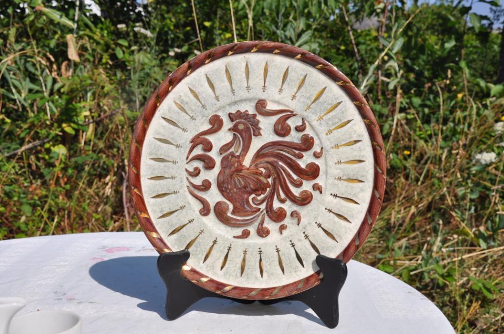 plat a tarte faience decor coq, Enlèvement ou Envoi