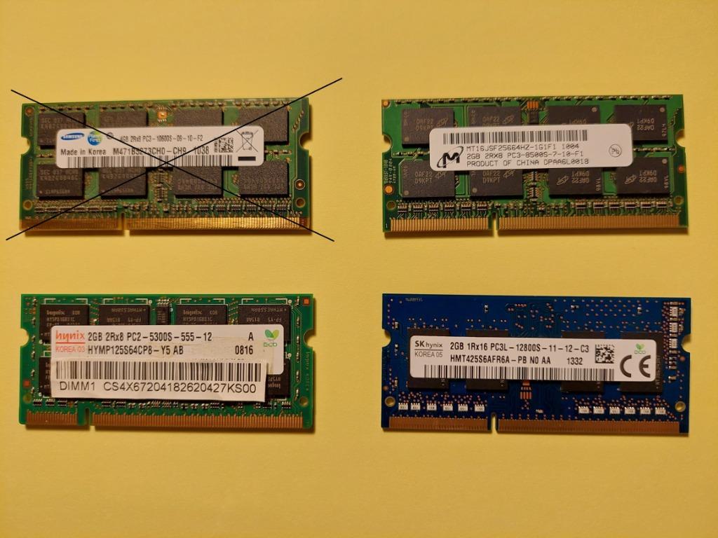 Memory modules van 2 Gb voor laptops, Computers en Software, RAM geheugen, Gebruikt, Ophalen of Verzenden, DDR2, 2 GB