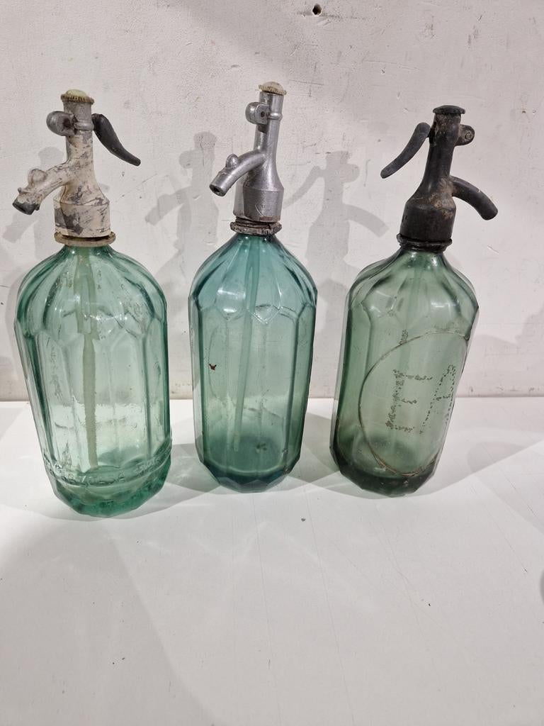 Set van 3 Romanian Seltzer en Turda fles Soda , sifonfles, Antiek en Kunst, Ophalen of Verzenden