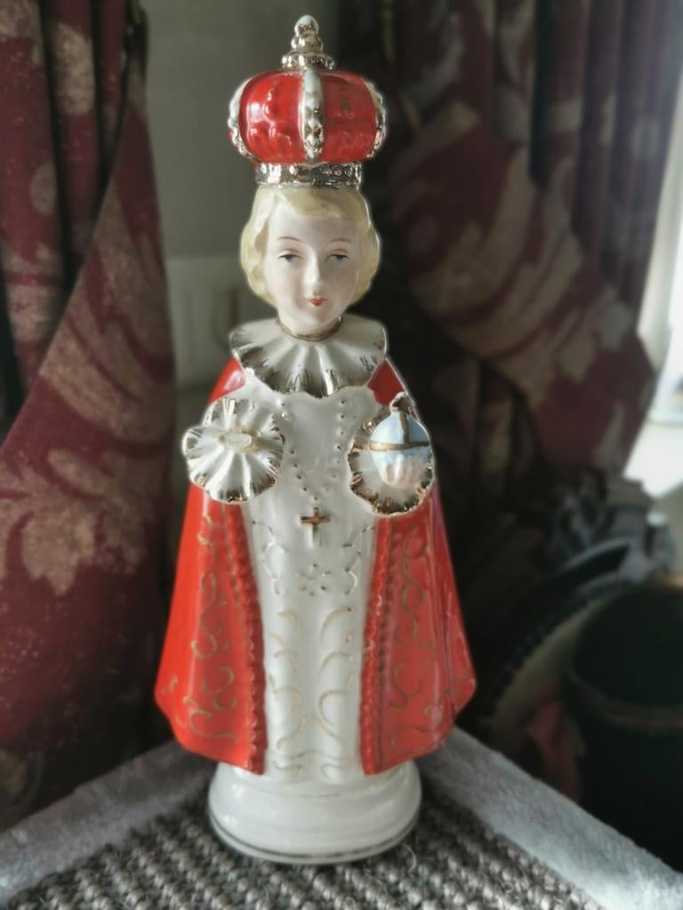 Antiek beeld van Kindje Jezus van Praag, Ophalen of Verzenden