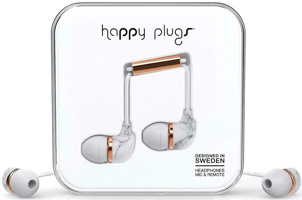 HAPPY PLUGS Oortjes Earbud Carrara Marble Marmer, Ophalen, Nieuw