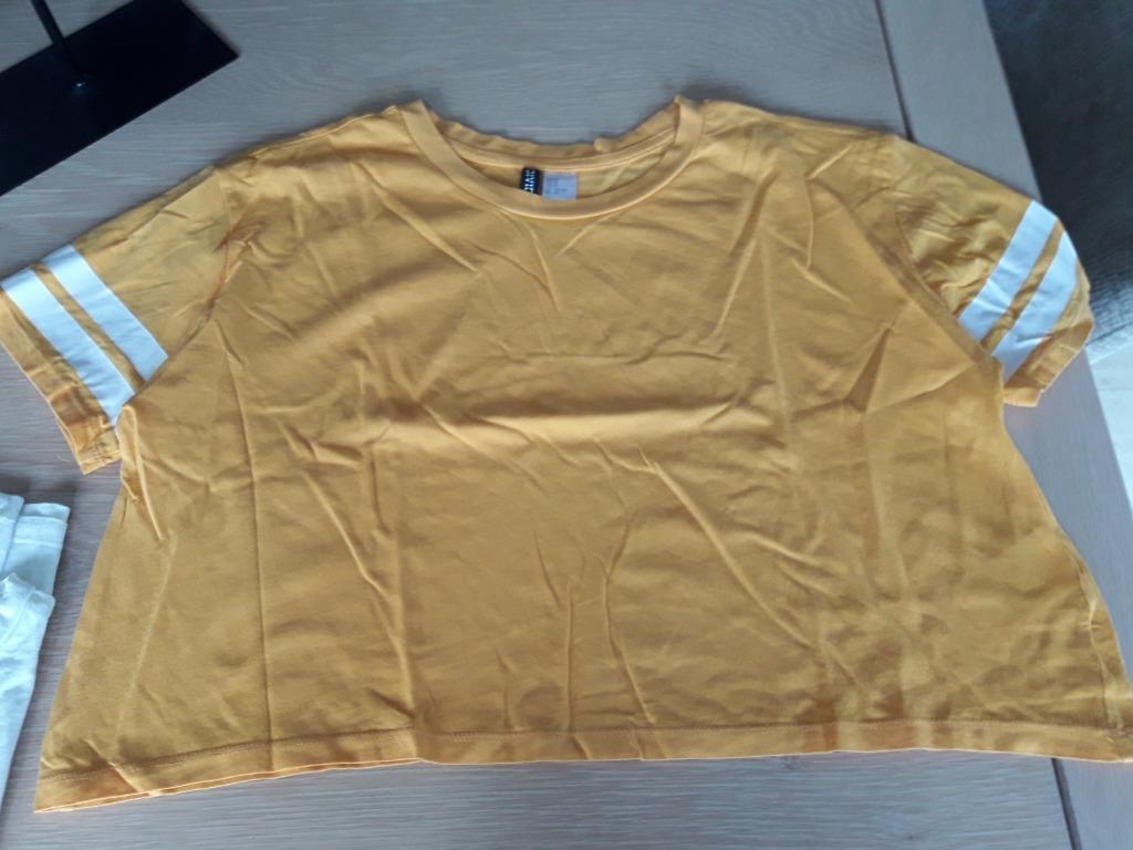 Tee-shirt H&M orange S, Manches courtes, H&M, Enlèvement ou Envoi, Taille 36 (S)