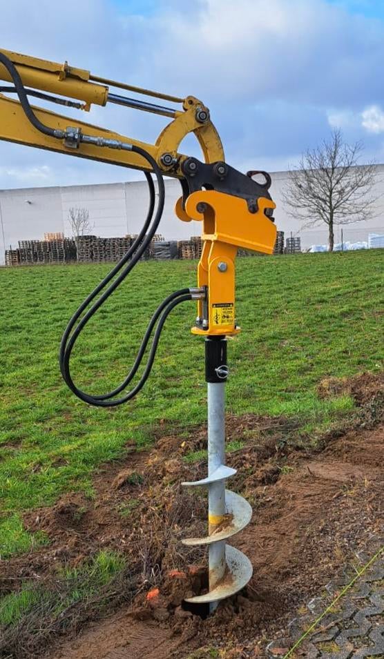 Hydraulische grondboor voor minigraver of kniklader, Zakelijke goederen, Machines en Bouw | Tuin, Park en Bosbouw, Overige typen