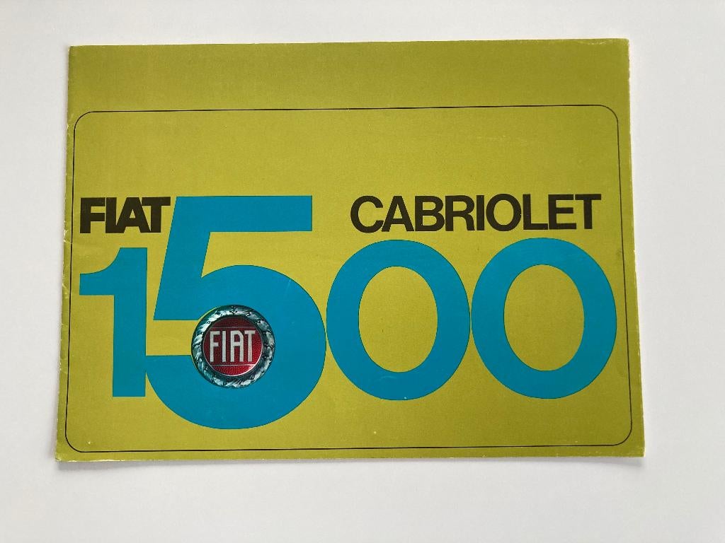 Brochure originale de la Fiat 1500 Cabriolet, Enlèvement ou Envoi, Comme neuf, Dépliant
