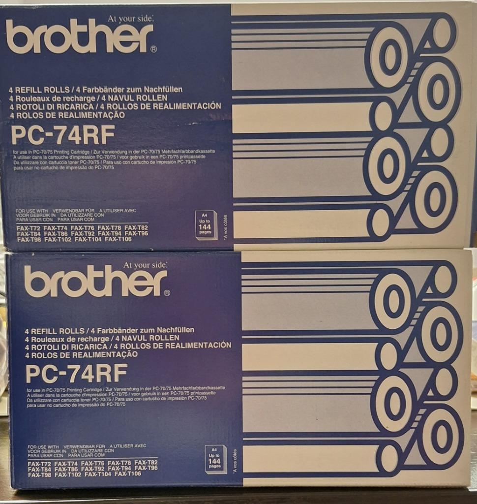 Originele Brother FAX PC-74RF navulrollen zwart-7 rollen, Enlèvement, Neuf, Fax