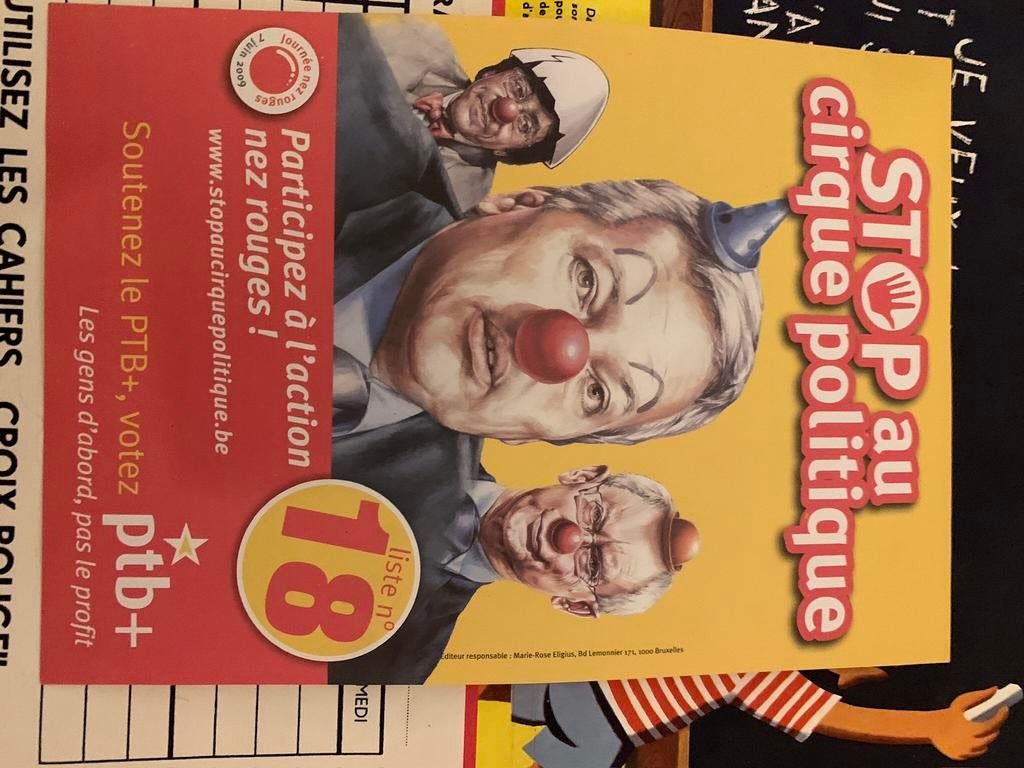 Le cirque politique - tract électoral, Ophalen of Verzenden, Nieuw, Rechthoekig Staand, Overige onderwerpen