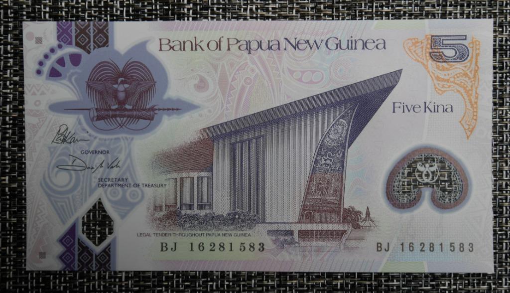 Bankbiljet 5 Kina Papoea-Nieuw-Guinea 2016 UNC Polymer, Ophalen of Verzenden, Overige landen, Setje