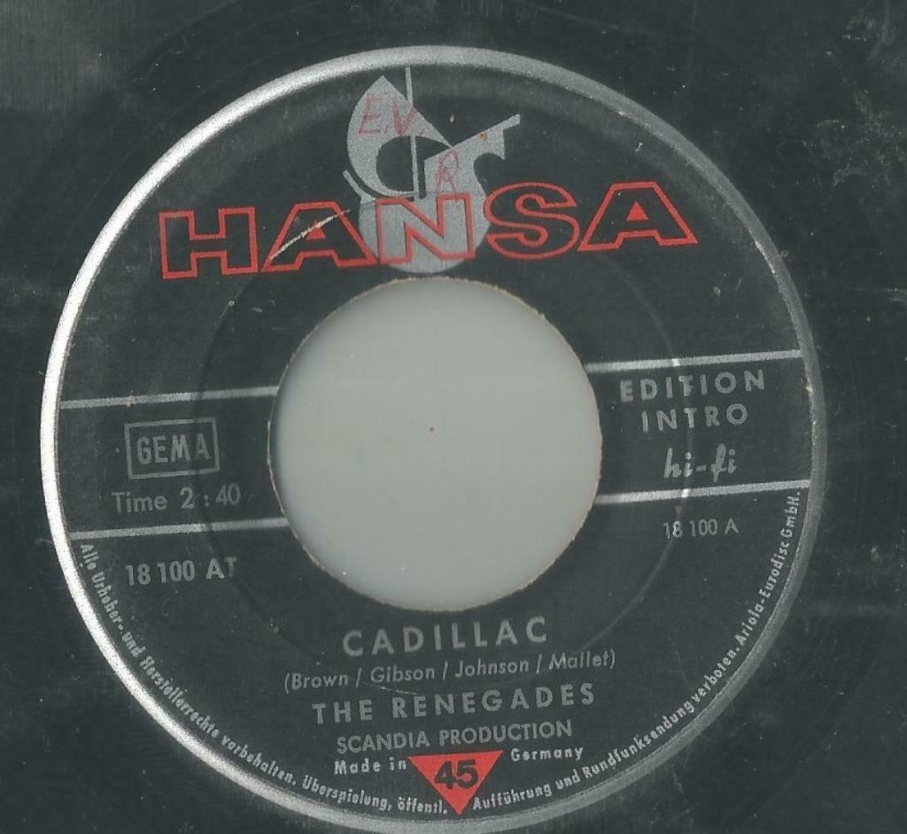 The Renegades – Cadillac / Bad bad baby - Single, Ophalen of Verzenden, Gebruikt, Pop